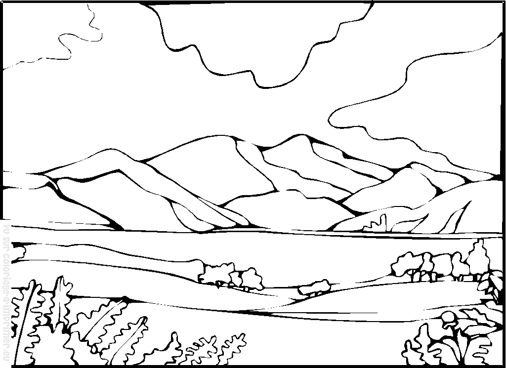 Coloring page: Landscape (Nature) #165858 - Free Printable Coloring Pages