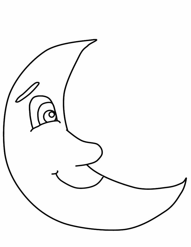 Coloring page: Moon (Nature) #155591 - Free Printable Coloring Pages