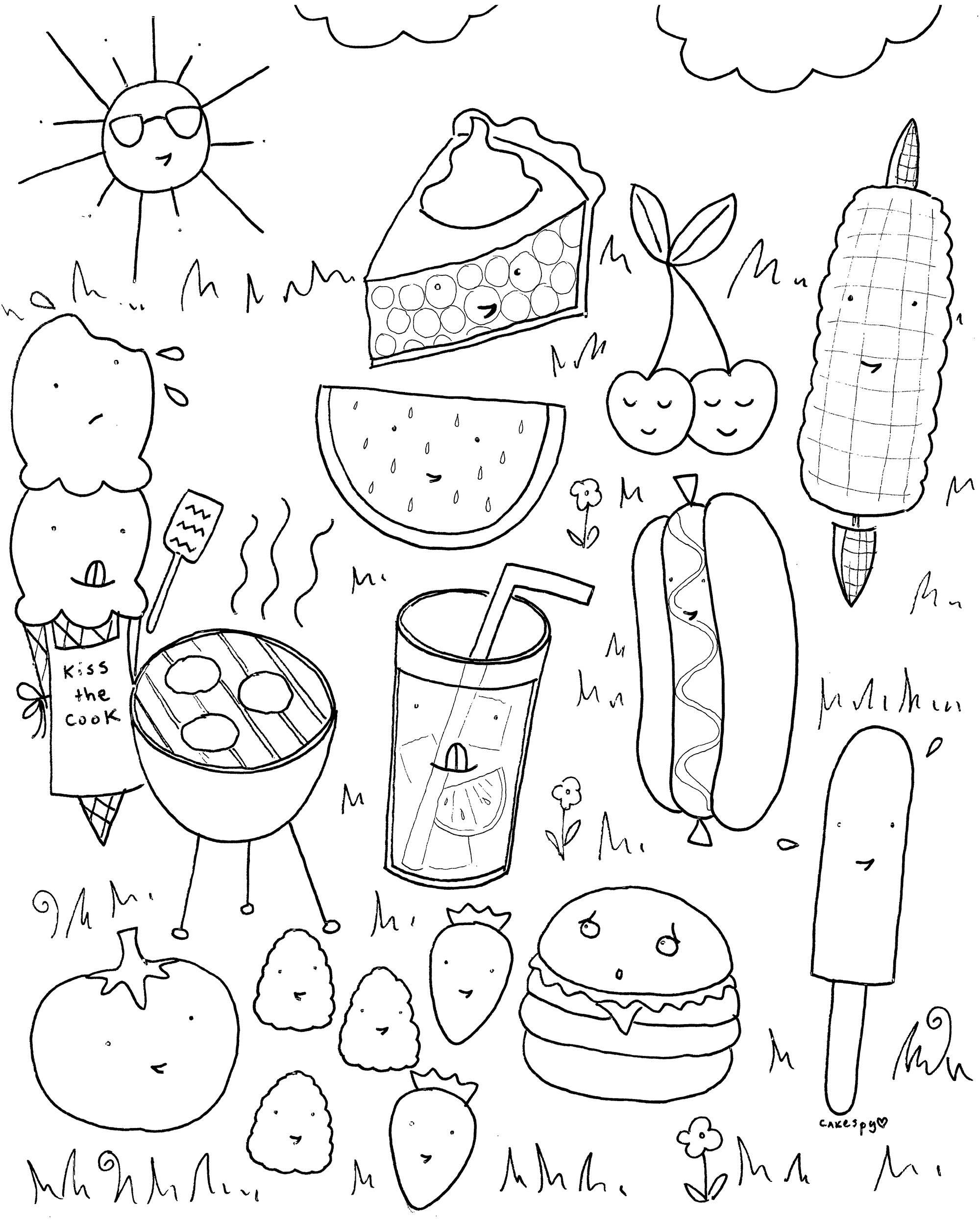 Coloring page: Summer season (Nature) #165138 - Free Printable Coloring Pages