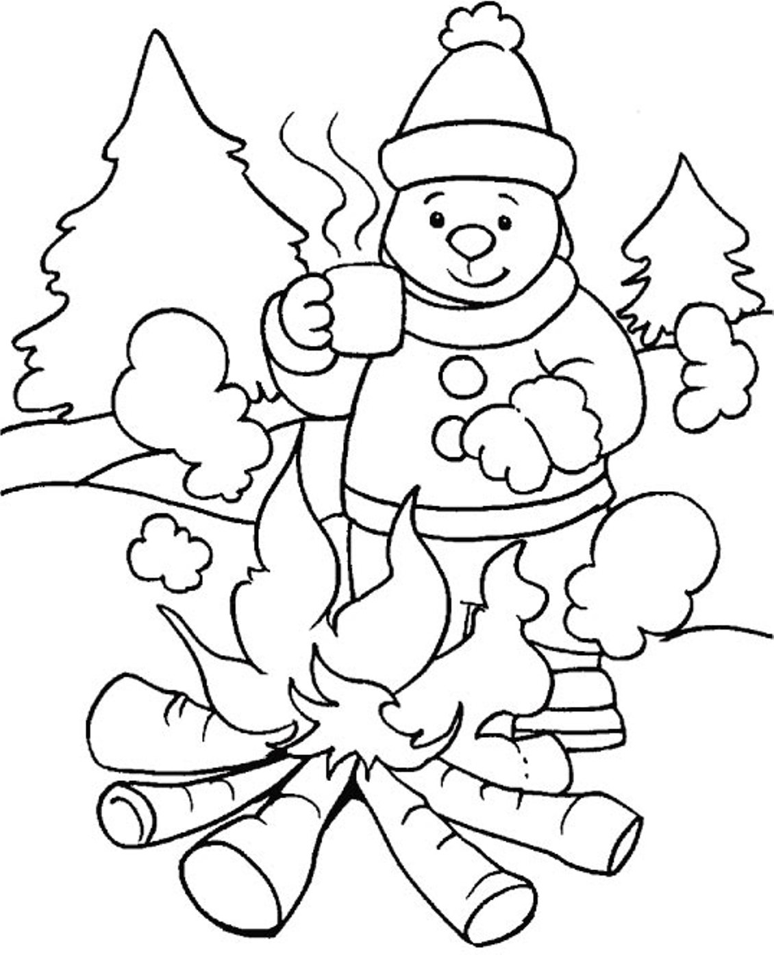 Coloring page: Winter season (Nature) #164393 - Free Printable Coloring Pages