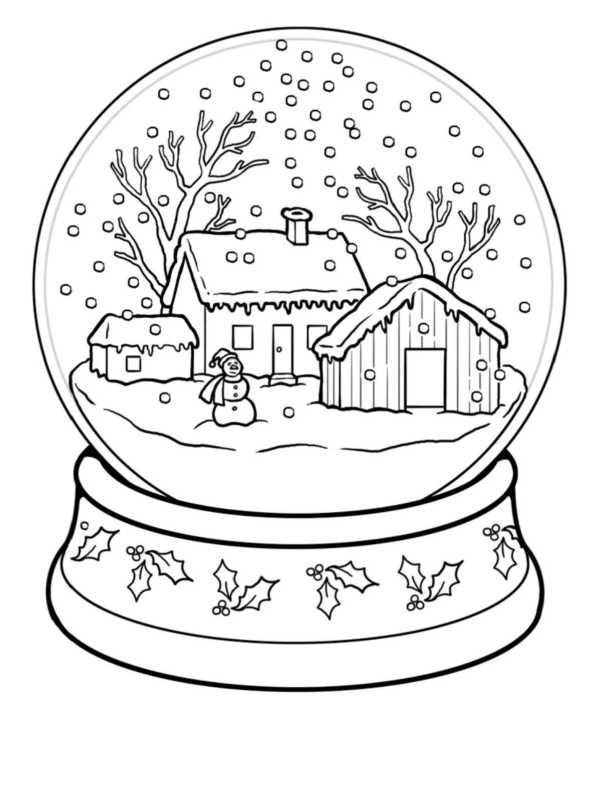 Coloring page: Winter season (Nature) #164396 - Free Printable Coloring Pages