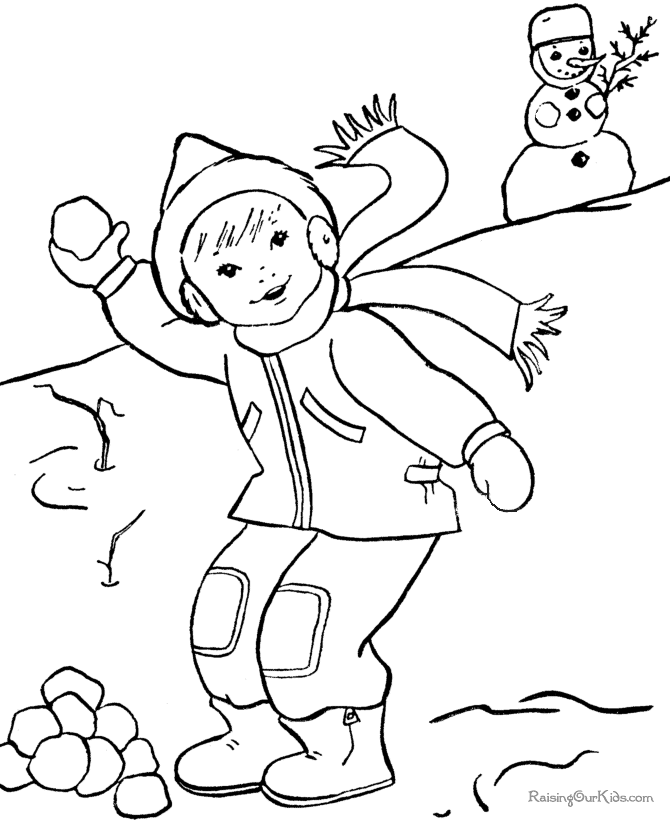 Coloring page: Winter season (Nature) #164426 - Free Printable Coloring Pages