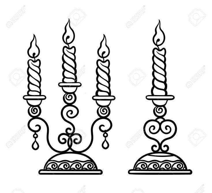 Coloring page: Candlestick (Objects) #169856 - Free Printable Coloring Pages