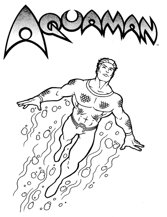 Coloring page: Aquaman (Superheroes) #84970 - Free Printable Coloring Pages