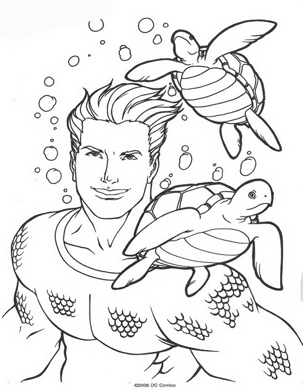 Coloring page: Aquaman (Superheroes) #84978 - Free Printable Coloring Pages