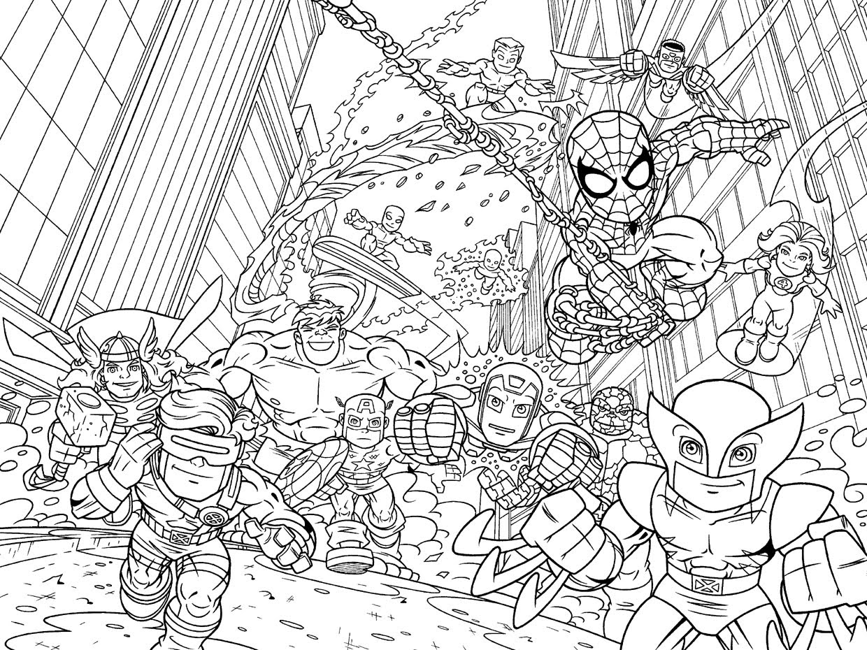Coloring page: Avengers (Superheroes) #74026 - Free Printable Coloring Pages