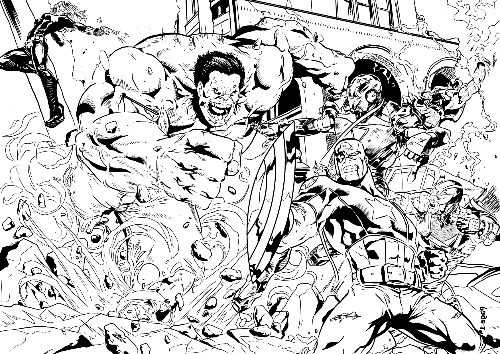 Coloring page: Avengers (Superheroes) #74074 - Free Printable Coloring Pages