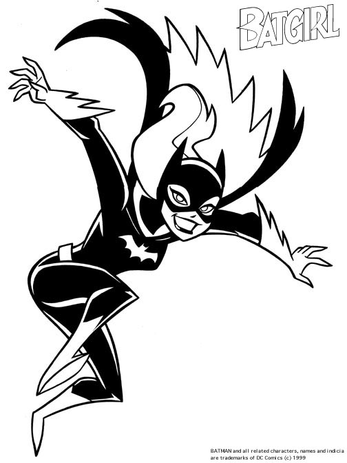Coloring page: Batgirl (Superheroes) #77738 - Free Printable Coloring Pages