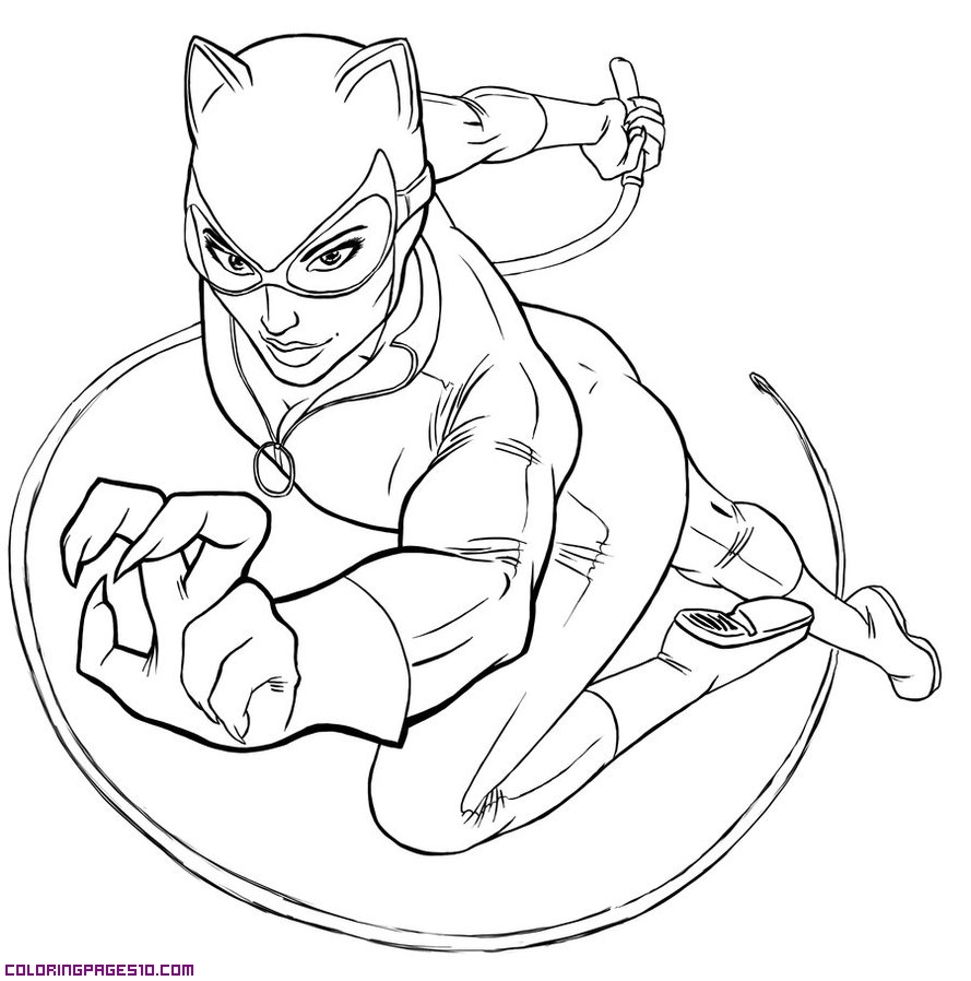 Coloring page: Catwoman (Superheroes) #78050 - Free Printable Coloring Pages