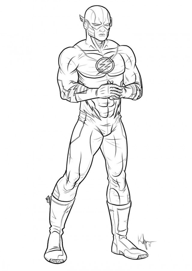 Coloring page: Flash (Superheroes) #83390 - Free Printable Coloring Pages