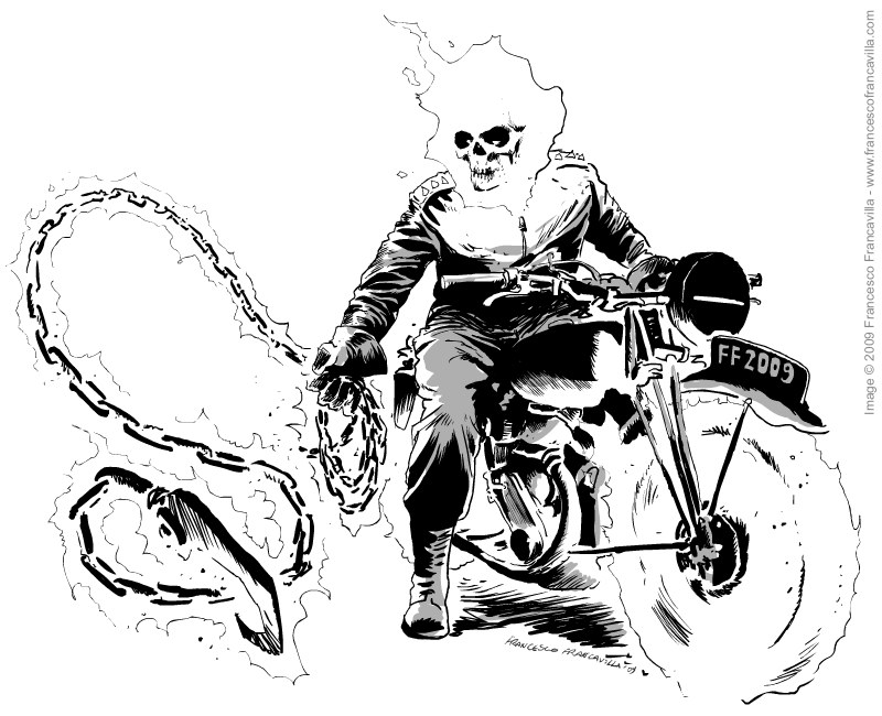 Coloring page: Ghost Rider (Superheroes) #82039 - Free Printable Coloring Pages