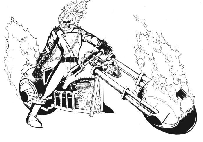 Coloring page: Ghost Rider (Superheroes) #82057 - Free Printable Coloring Pages
