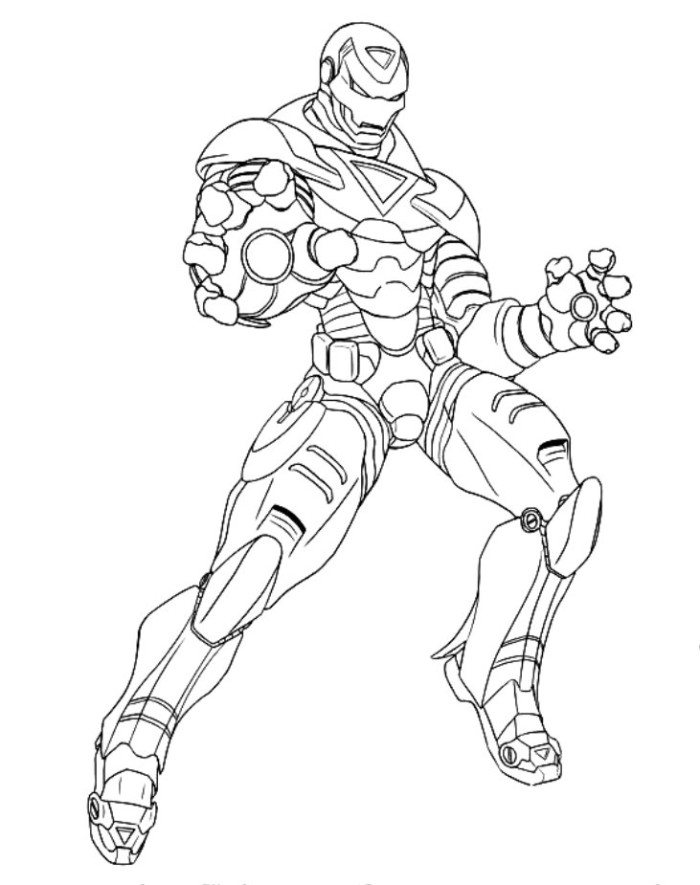 Iron Man Superheroes Free Printable Coloring Pages