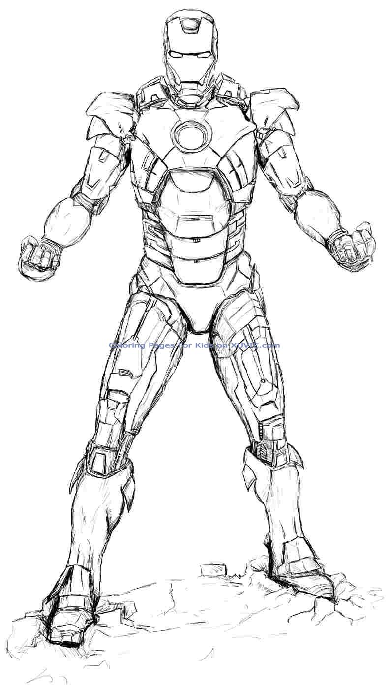 Coloring page: Iron Man (Superheroes) #80701 - Free Printable Coloring Pages