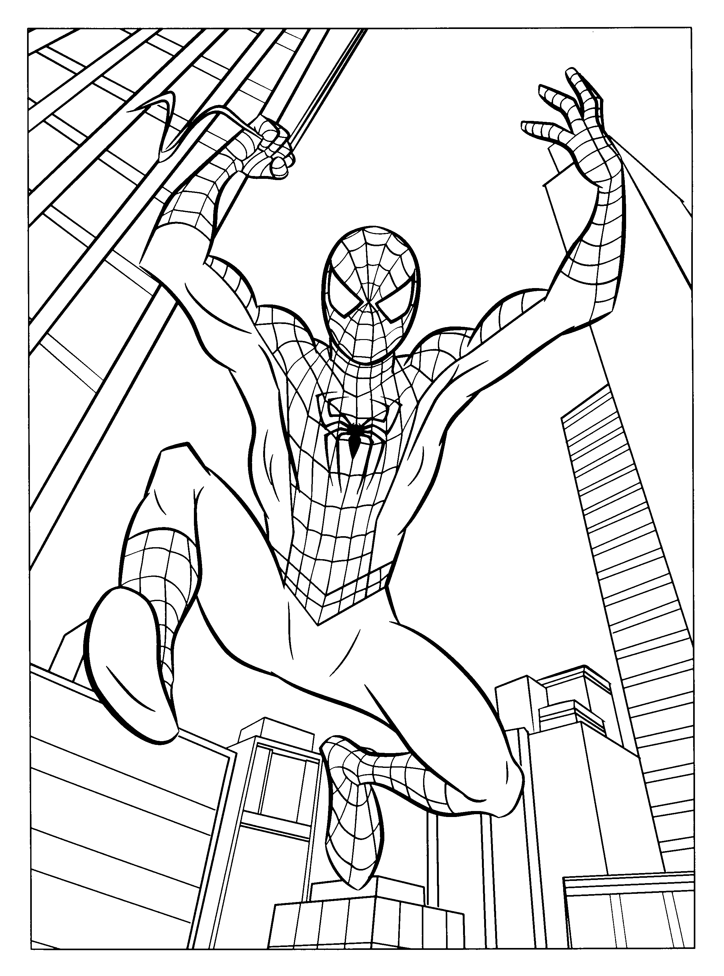 Coloring page: Spiderman (Superheroes) #78640 - Free Printable Coloring Pages