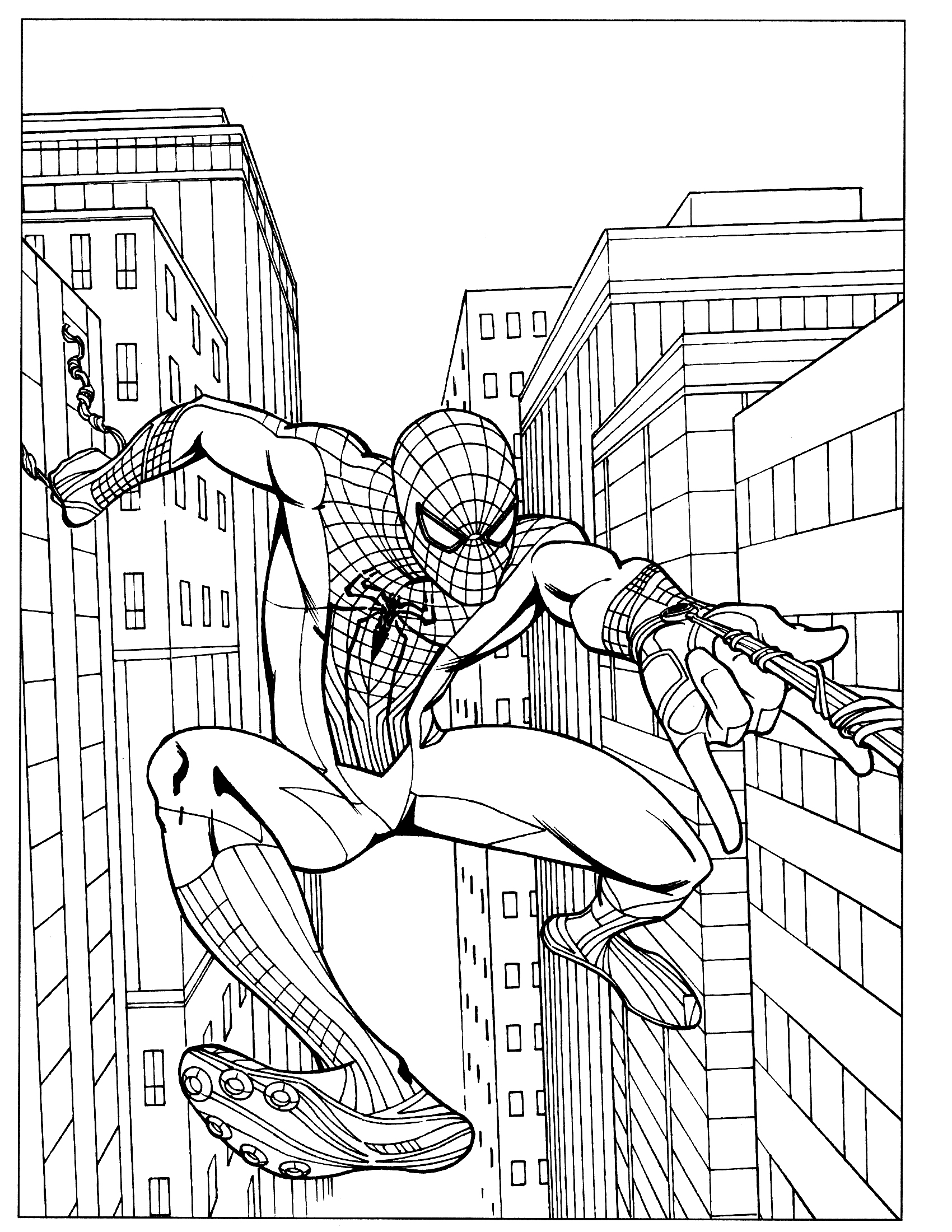Coloring page: Spiderman (Superheroes) #78663 - Free Printable Coloring Pages