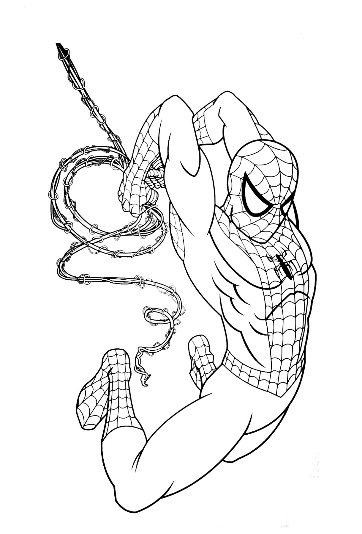 Coloring page: Spiderman (Superheroes) #78796 - Free Printable Coloring Pages