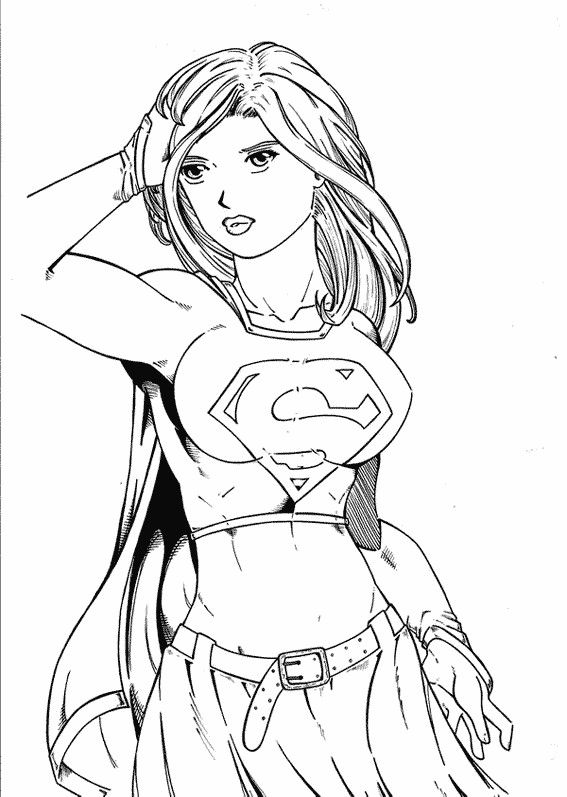 Coloring page: Supergirl (Superheroes) #84010 - Free Printable Coloring Pages