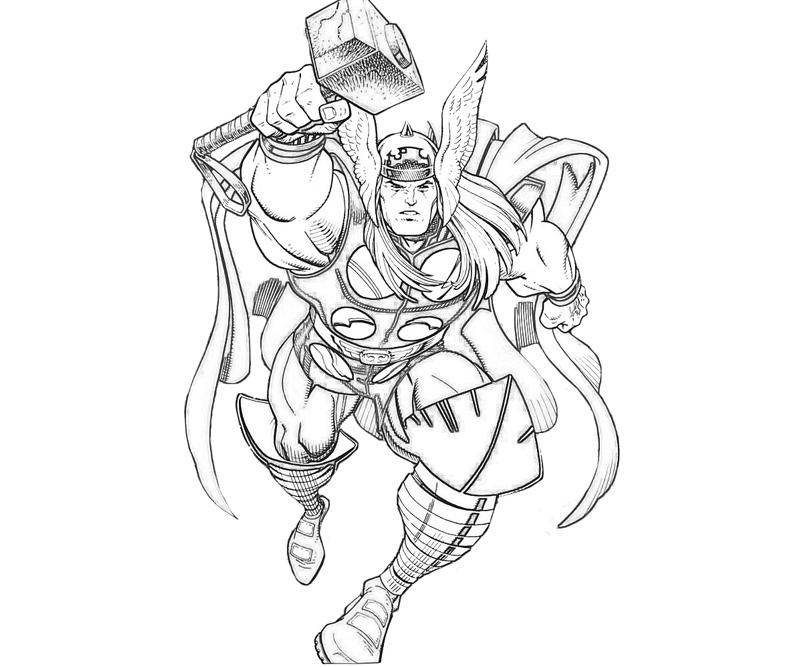Coloring page: Thor (Superheroes) #75755 - Free Printable Coloring Pages