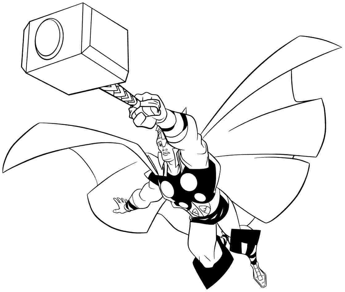 Coloring page: Thor (Superheroes) #75879 - Free Printable Coloring Pages