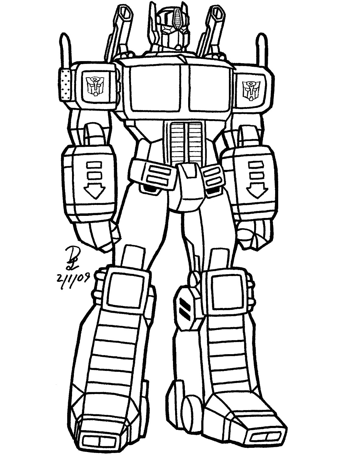 Coloring page: Transformers (Superheroes) #75177 - Free Printable Coloring Pages