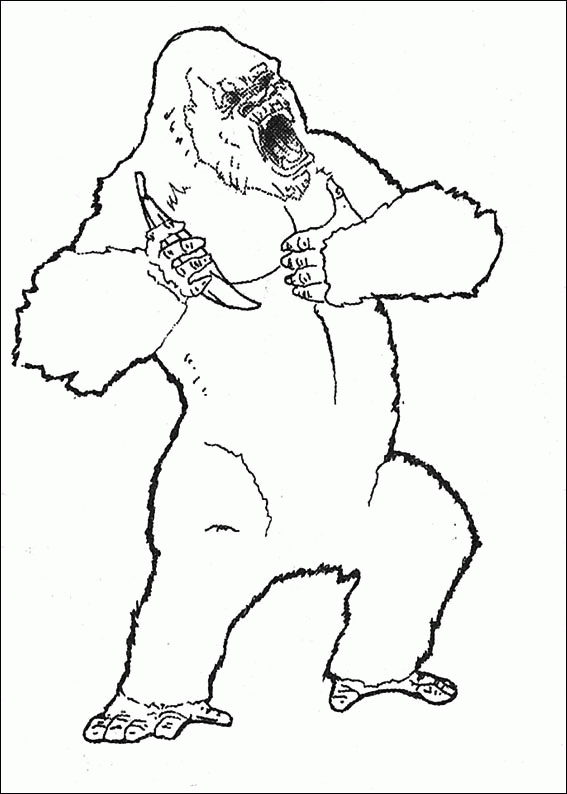 Coloring page: King Kong (Supervillains) #79137 - Free Printable Coloring Pages