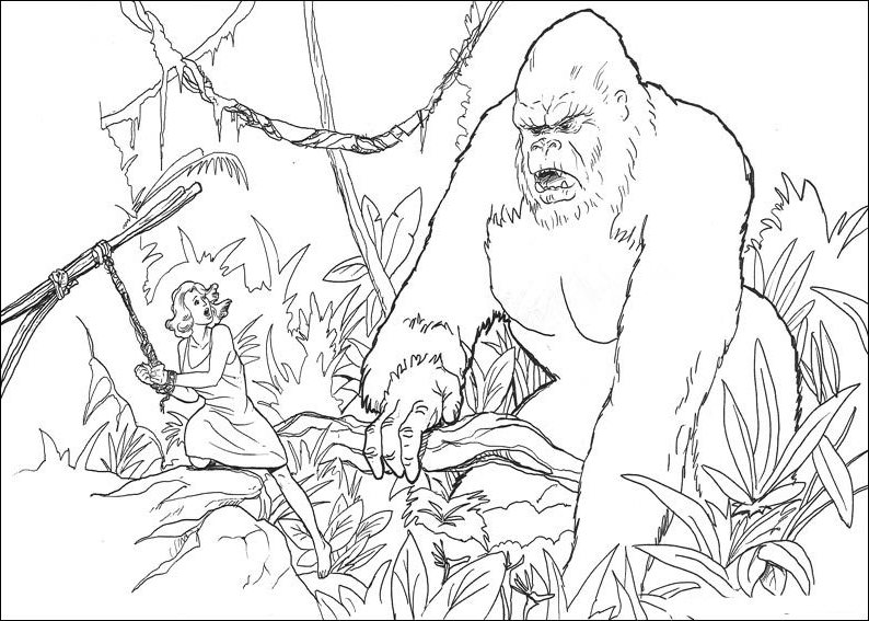 Coloring page: King Kong (Supervillains) #79138 - Free Printable Coloring Pages