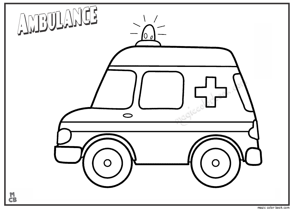 Coloring page: Ambulance (Transportation) #136798 - Free Printable Coloring Pages