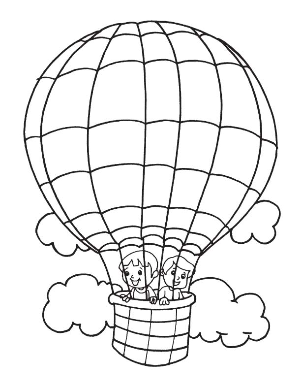Coloring page: Hot air balloon (Transportation) #134686 - Free Printable Coloring Pages