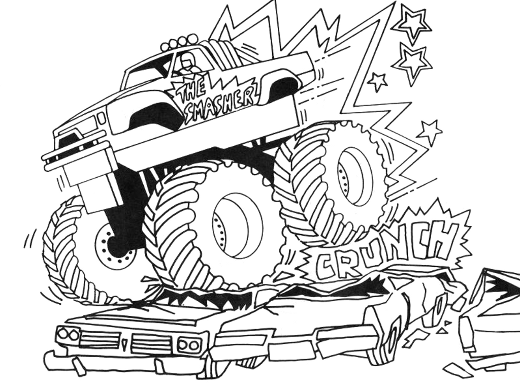 Coloring page: Monster Truck (Transportation) #141286 - Free Printable Coloring Pages