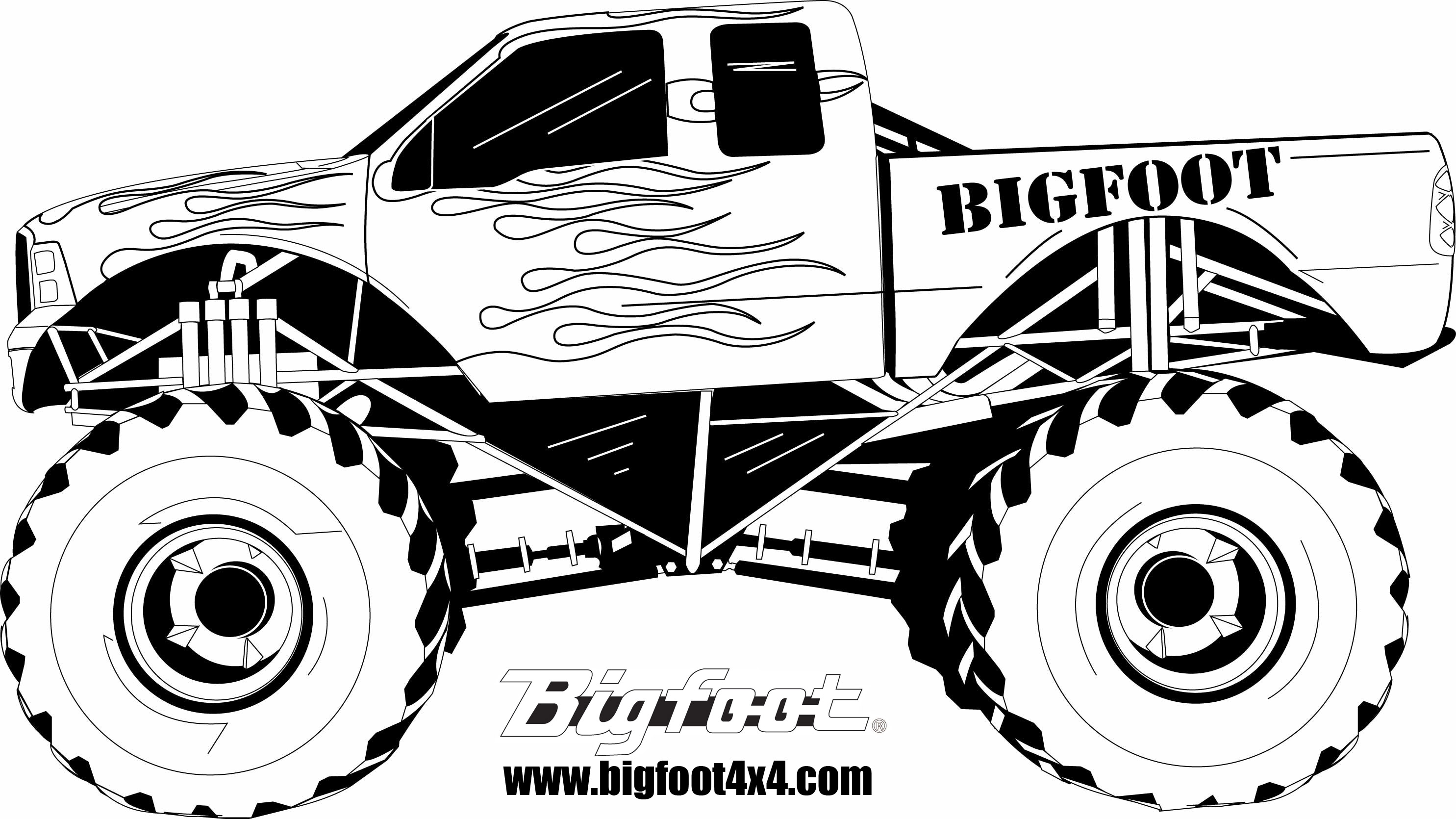 Coloring page: Monster Truck (Transportation) #141293 - Free Printable Coloring Pages
