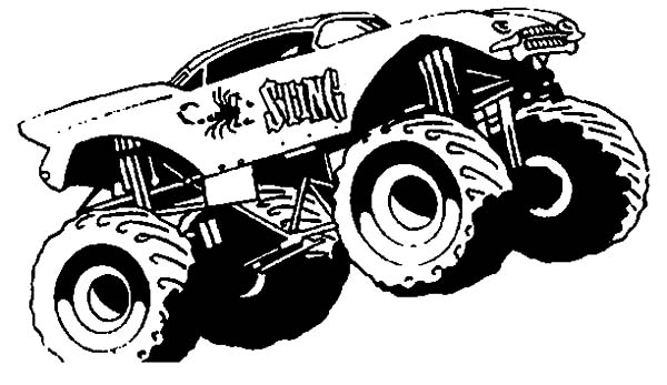 Coloring page: Monster Truck (Transportation) #141425 - Free Printable Coloring Pages