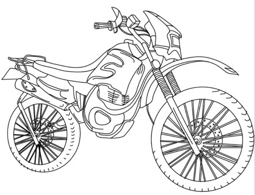 Coloring page: Motocross (Transportation) #136687 - Free Printable Coloring Pages