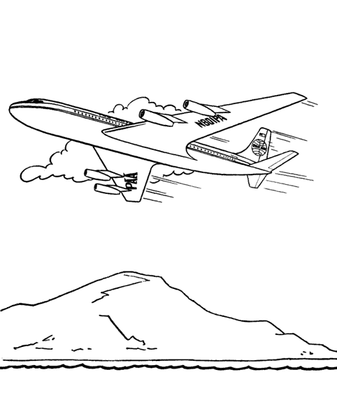 Coloring page: Plane (Transportation) #134890 - Free Printable Coloring Pages