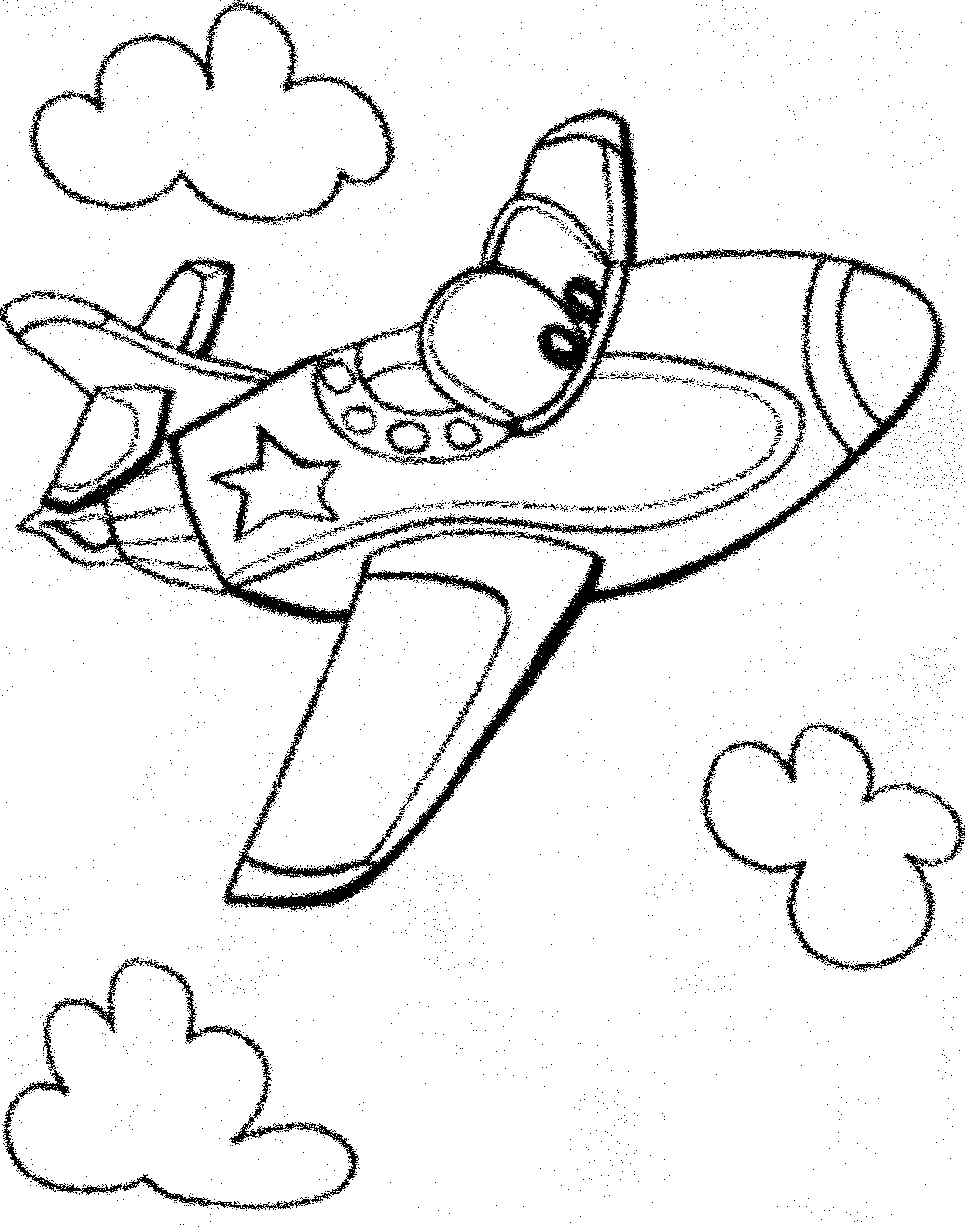 Coloring page: Plane (Transportation) #134937 - Free Printable Coloring Pages
