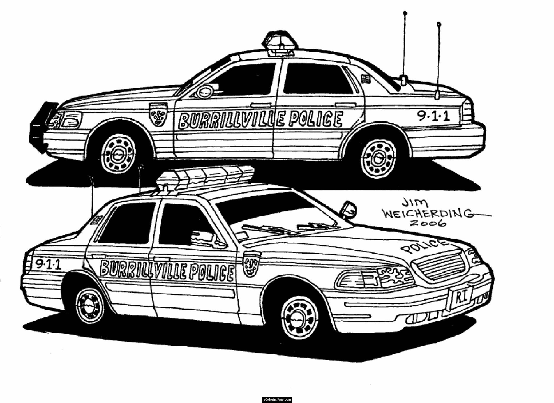 Coloring page: Police car (Transportation) #142951 - Free Printable Coloring Pages