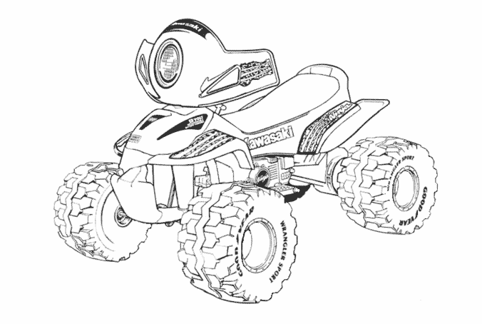 Coloring page: Quad / ATV (Transportation) #143190 - Free Printable Coloring Pages