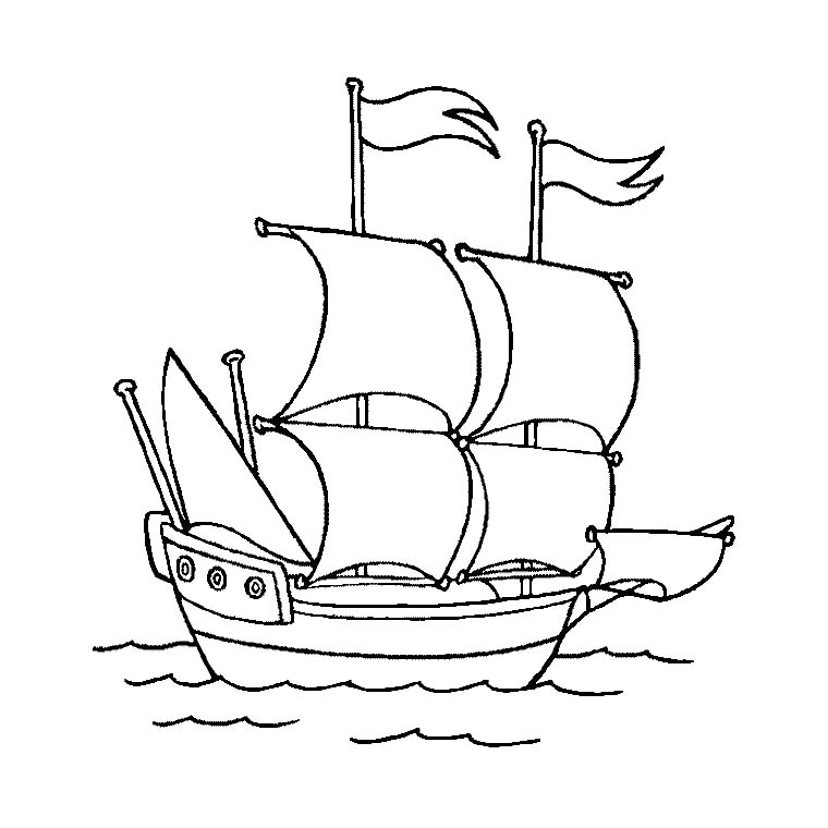 Coloring page: Sailboat (Transportation) #143571 - Free Printable Coloring Pages