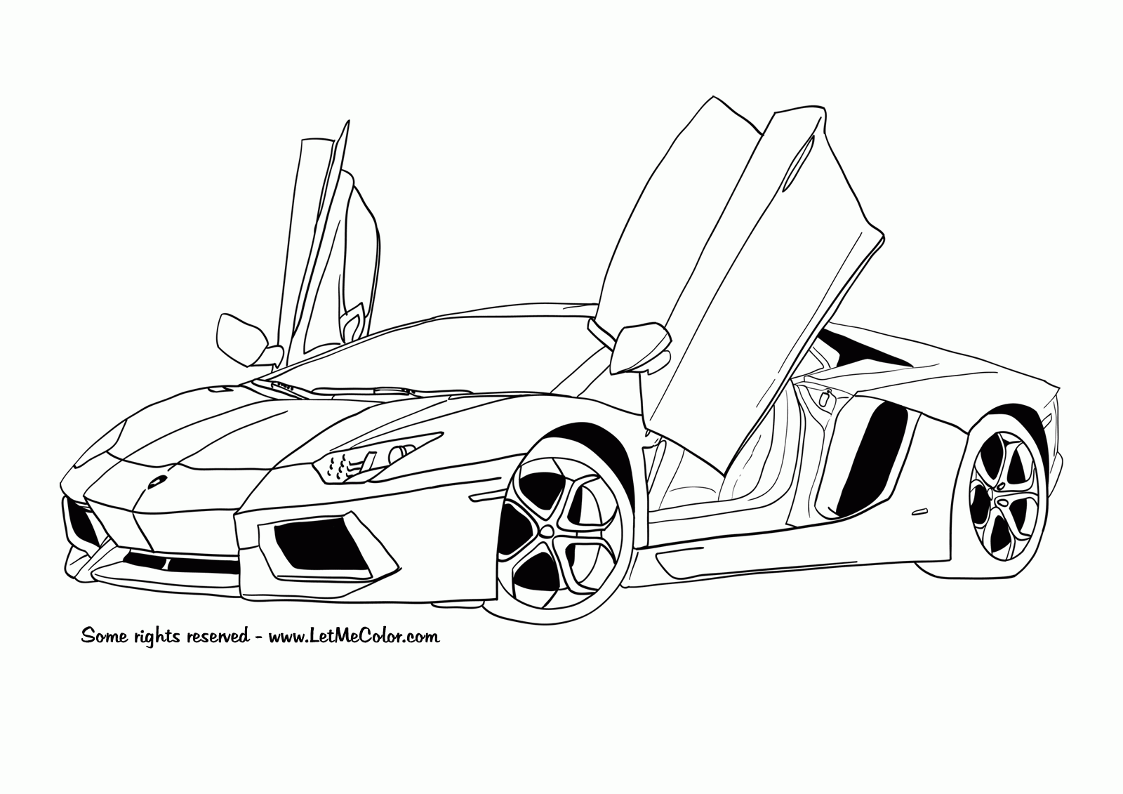 Coloring page: Sports car / Tuning (Transportation) #147108 - Free Printable Coloring Pages