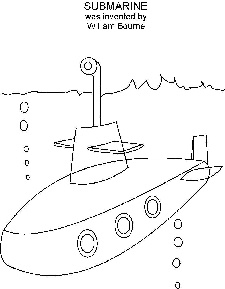 Coloring page: Submarine (Transportation) #137691 - Free Printable Coloring Pages