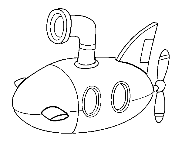 Coloring page: Submarine (Transportation) #137704 - Free Printable Coloring Pages
