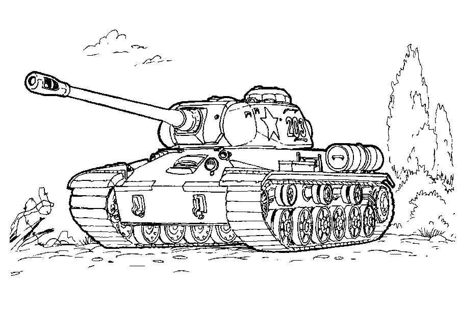 Coloring page: Tank (Transportation) #138001 - Free Printable Coloring Pages