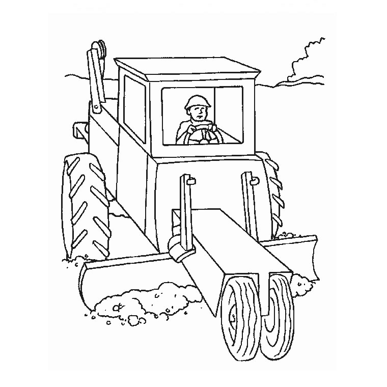 Coloring page: Tractor (Transportation) #141956 - Free Printable Coloring Pages