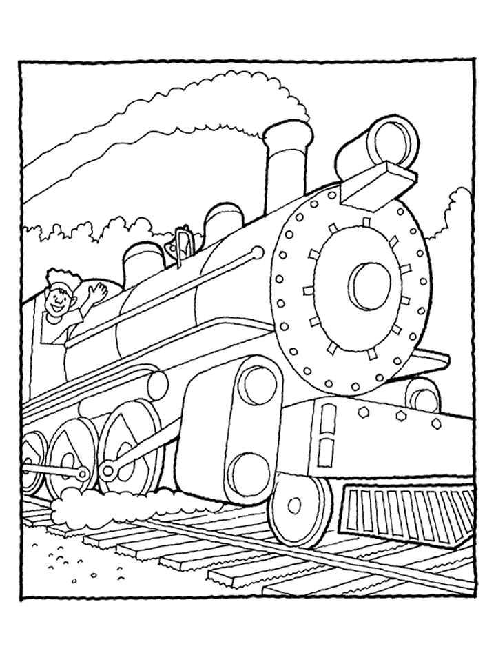 Coloring page: Train / Locomotive (Transportation) #135063 - Free Printable Coloring Pages