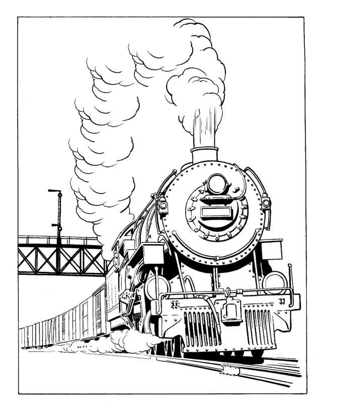 Coloring page: Train / Locomotive (Transportation) #135088 - Free Printable Coloring Pages