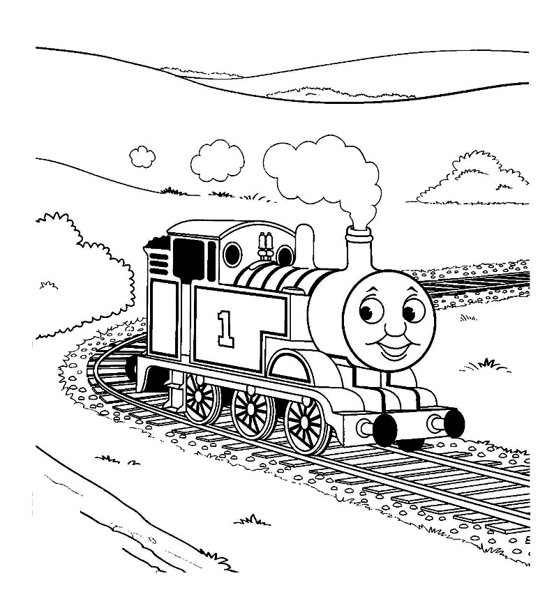 Coloring page: Train / Locomotive (Transportation) #135194 - Free Printable Coloring Pages