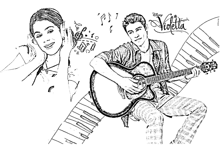 Coloring page: Violetta (TV Shows) #170480 - Free Printable Coloring Pages