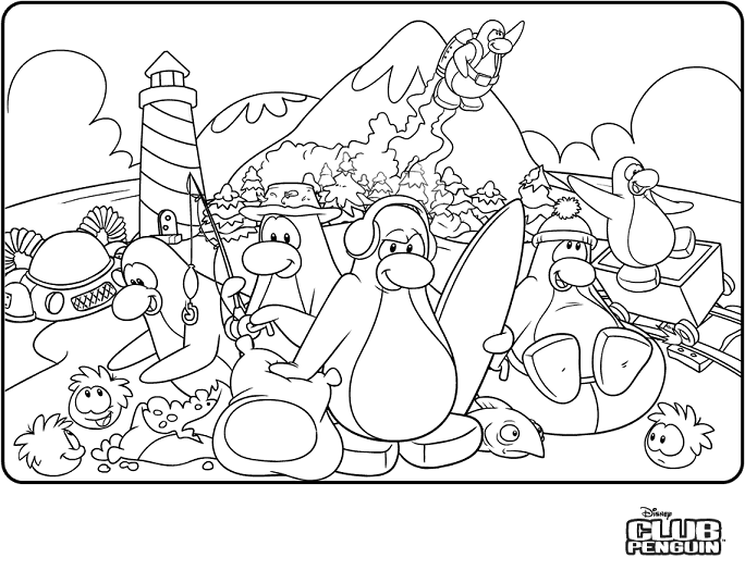 Coloring page: Club Penguin (Video Games) #170302 - Free Printable Coloring Pages