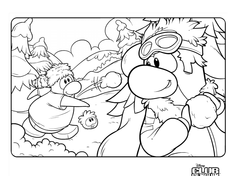 Coloring page: Club Penguin (Video Games) #170327 - Free Printable Coloring Pages