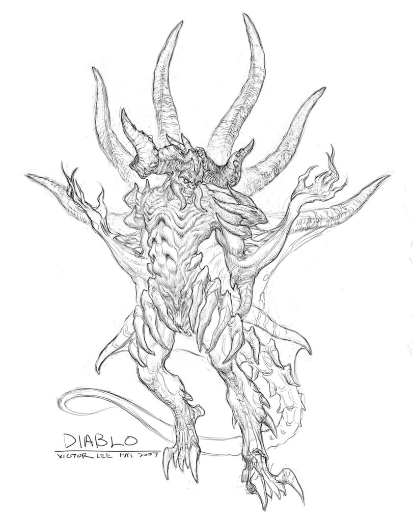 Coloring page: Diablo (Video Games) #121655 - Free Printable Coloring Pages